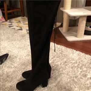 Black over the knee boot with heel